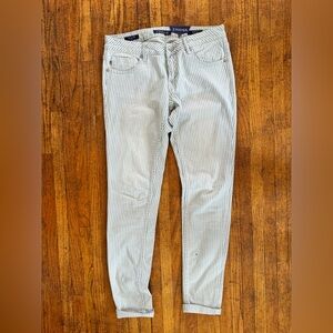Vigoss Jagger Blue and White Stripped Pinstripe Skinny Jeans W27 L29